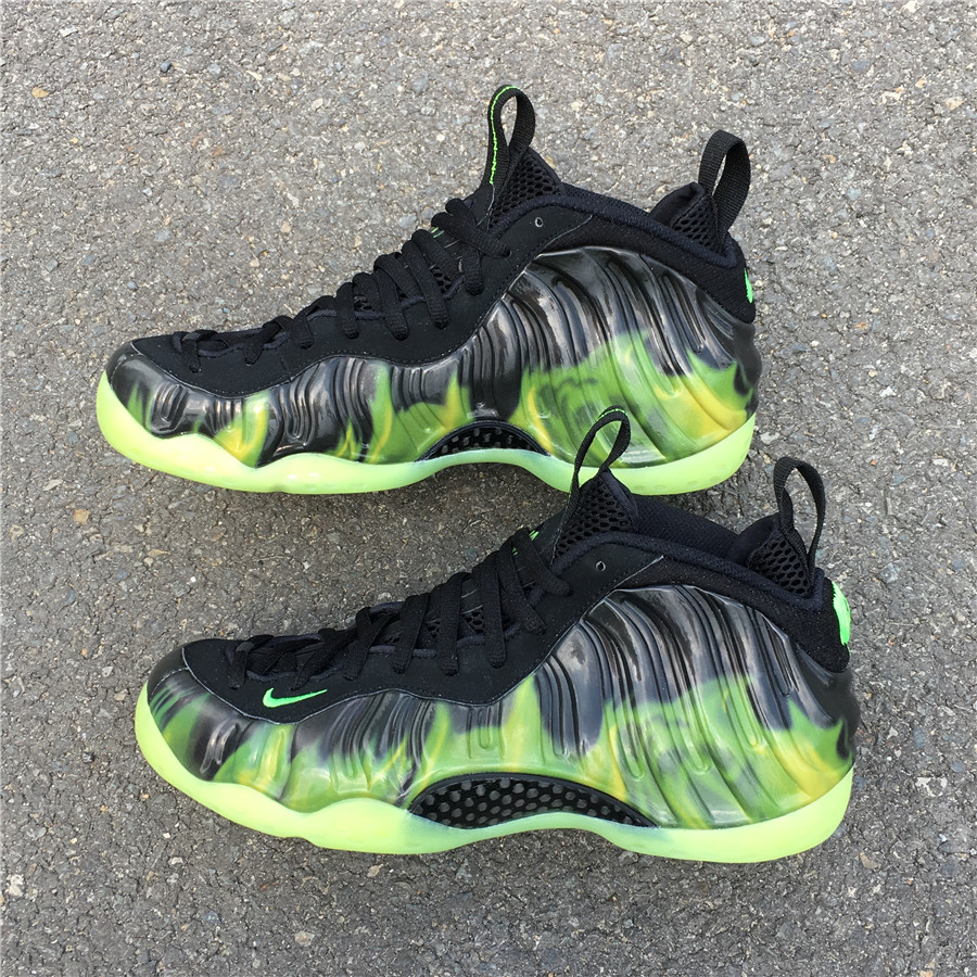 2019 Men Nike Air Foamposite Black Green Shoes - Click Image to Close